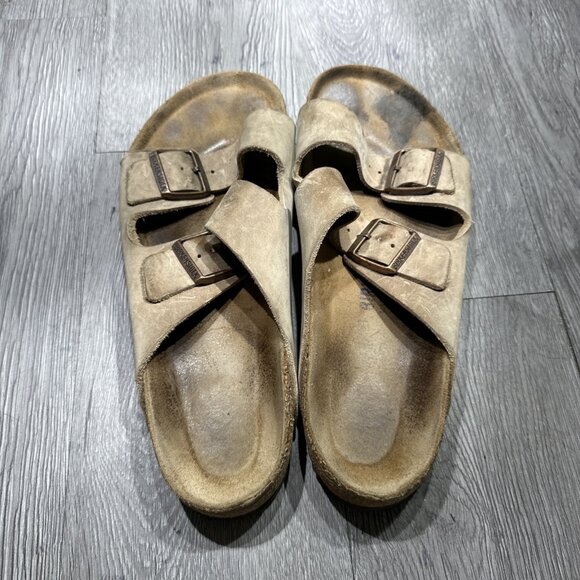 Birkenstock Arizona BS Sandals Mens Sz 11 EU 44 Habana Leather Slip On main image 9
